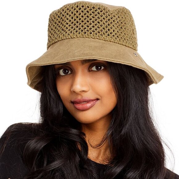 Rag & Bone “Nando” Bucket Hat Safari Khaki w/ Netting Details NWT!